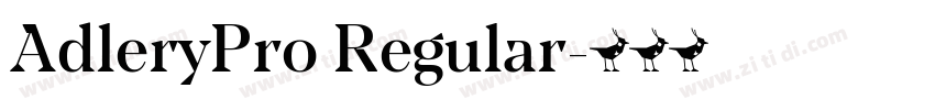 AdleryPro Regular字体转换